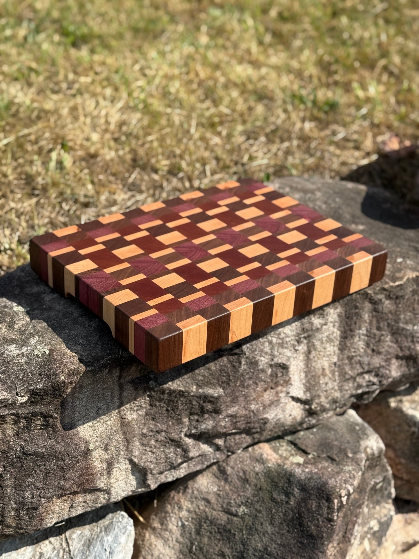 Geometric Pattern End Grain cutting board 2
