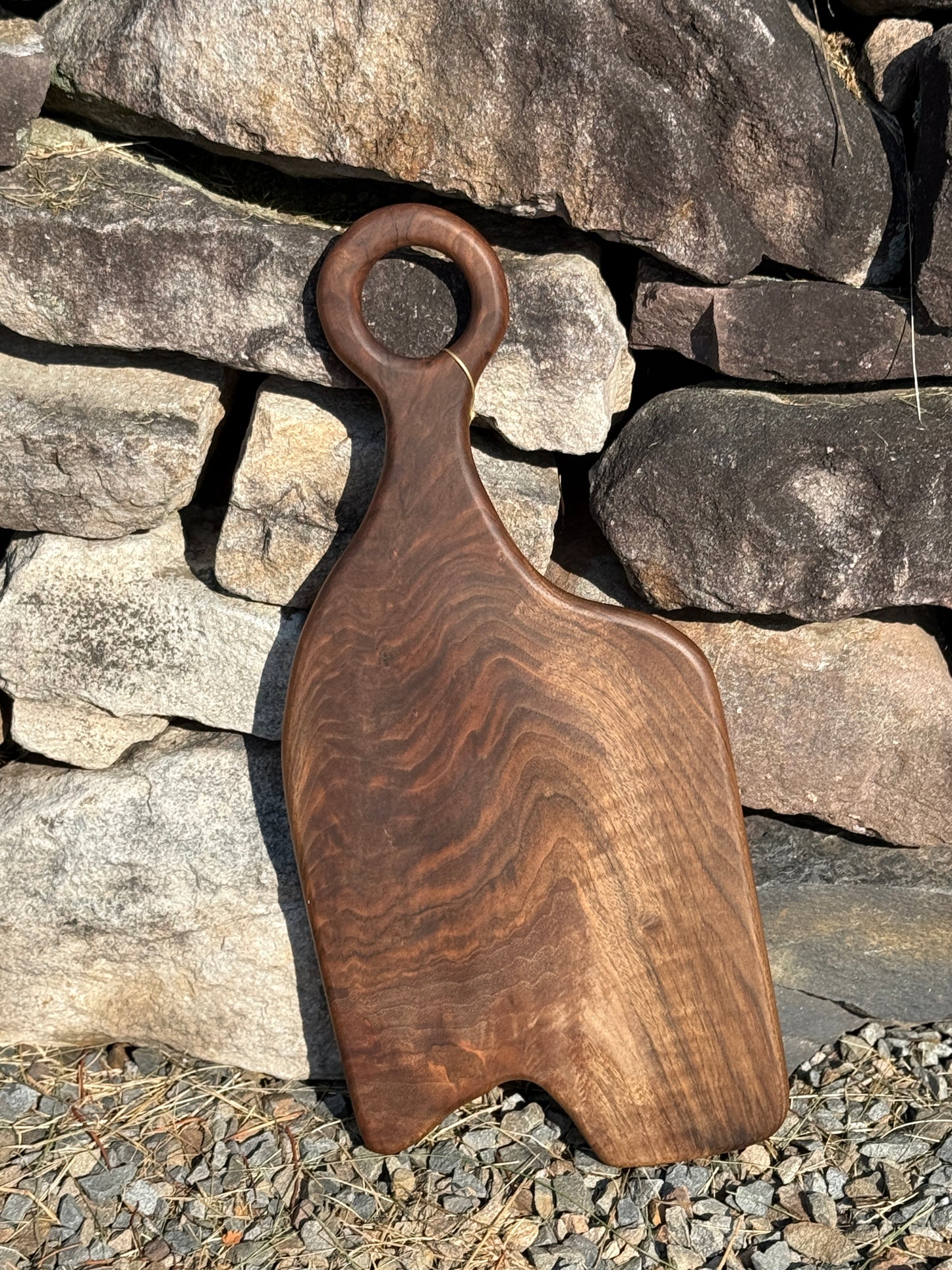 Whale Shaped Curly Walnut Charcuterie board